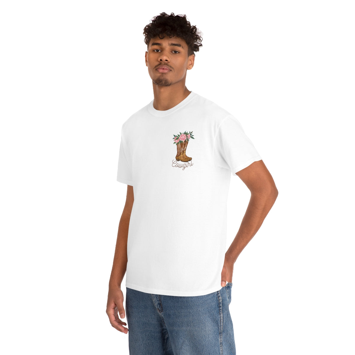 "Cowgirl/Herd That" Unisex Heavy Cotton Tee Front/Back Designs