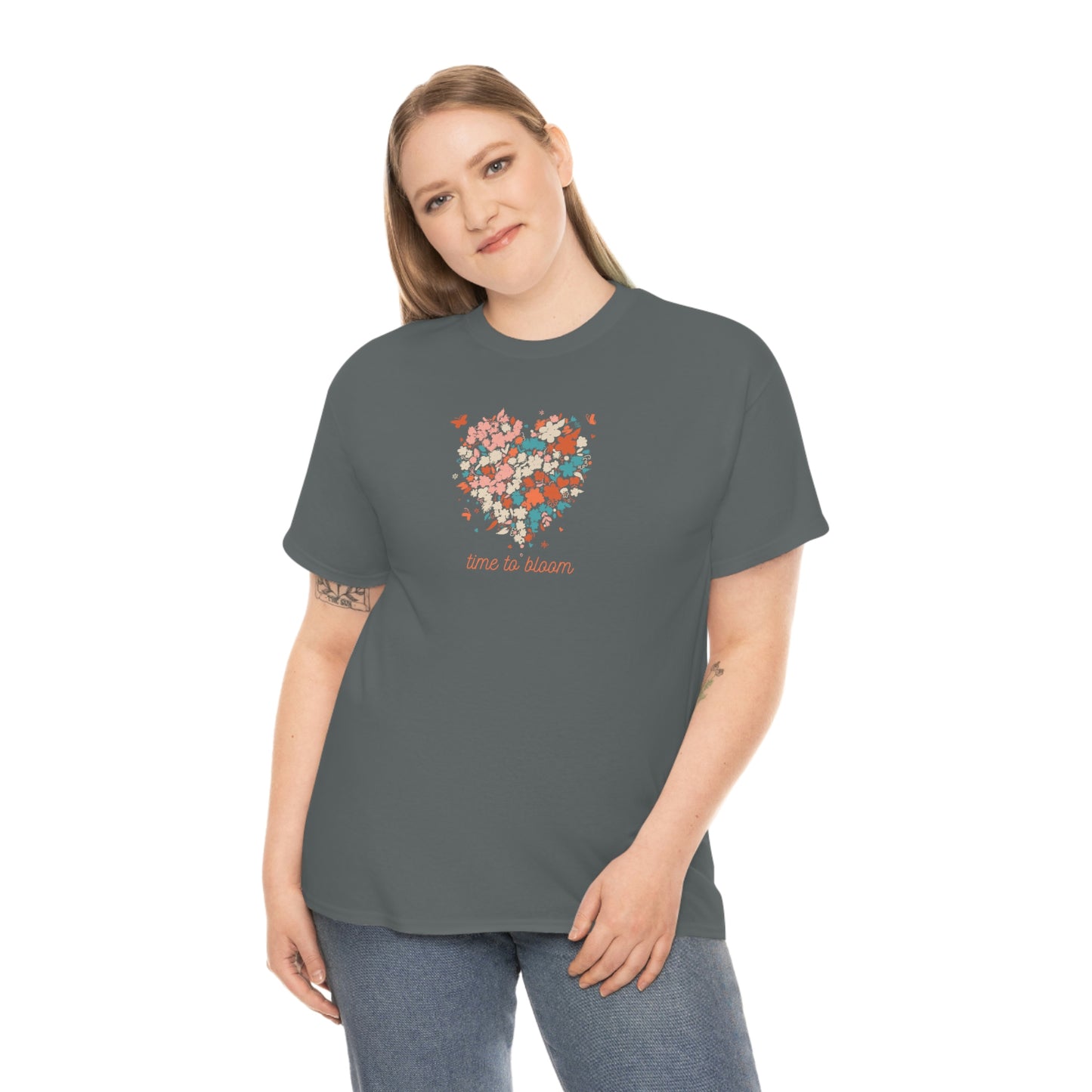 "Time to Bloom" Unisex Heavy Cotton Tee