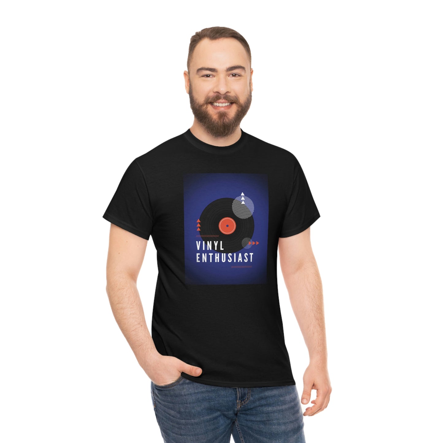 "Vinyl Enthusiast" Unisex Heavy Cotton Tee