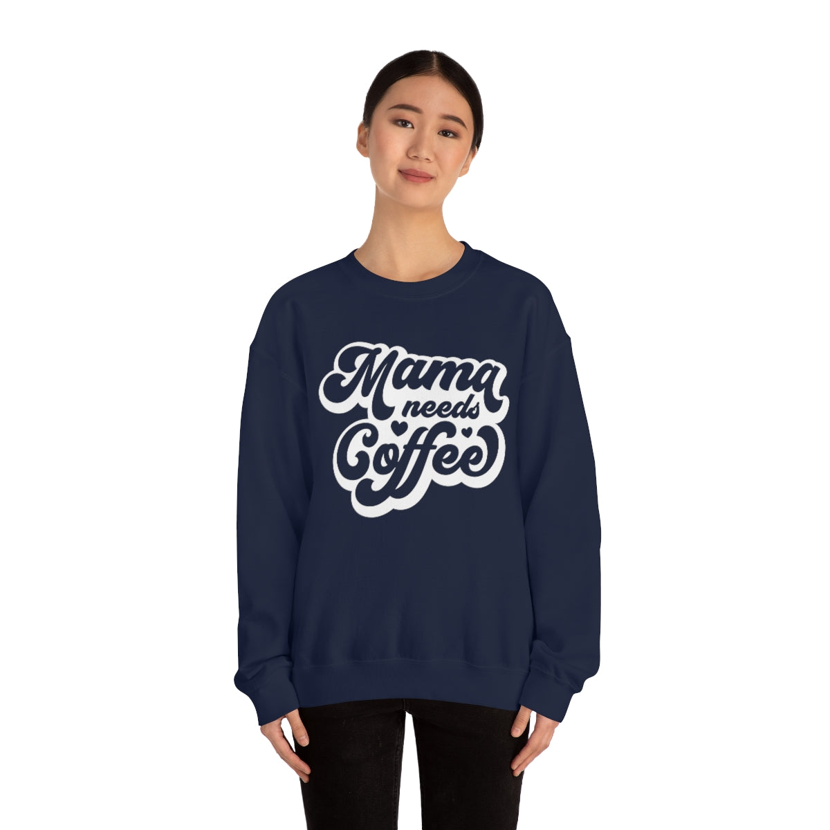 "Mama Needs Coffee" Unisex Heavy Blend™ Crewneck Sweatshirt