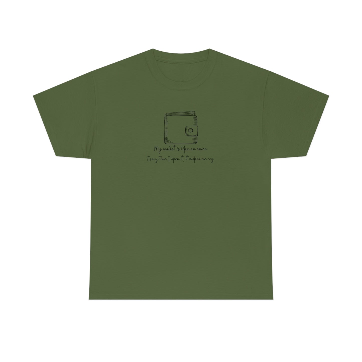 "My Wallet Is Like An Onion" Unisex Heavy Cotton Tee