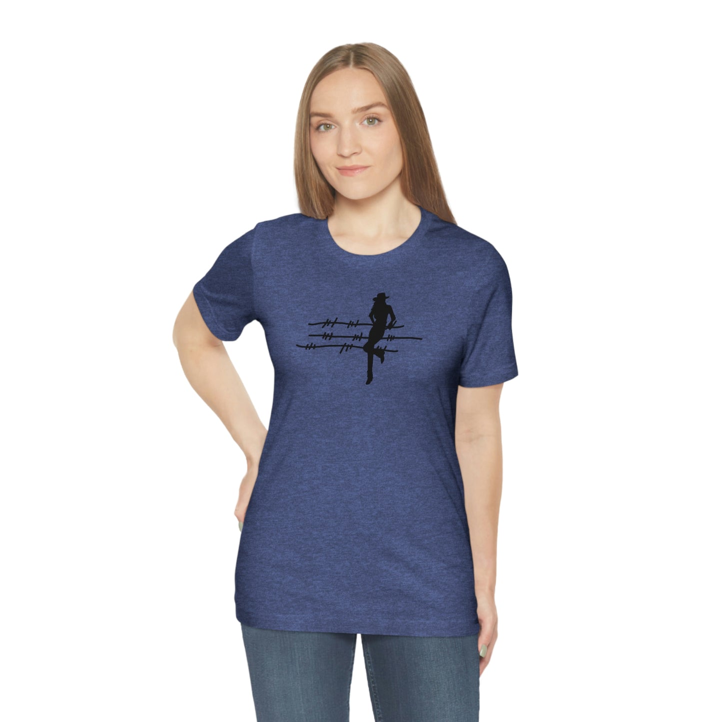"On The Fence (black image) Unisex Jersey Short Sleeve Tee