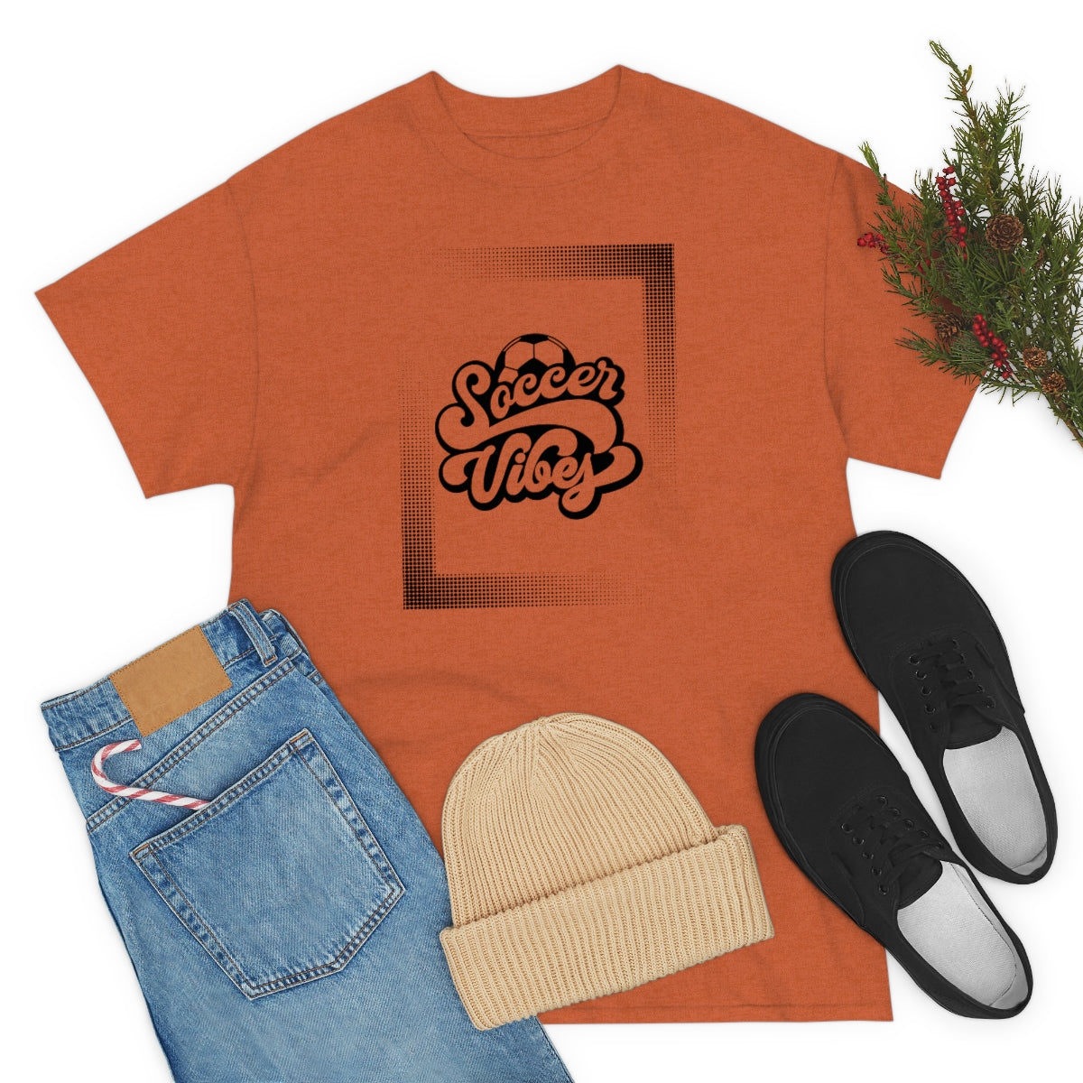 "Soccer Vibes" Unisex Heavy Cotton Tee