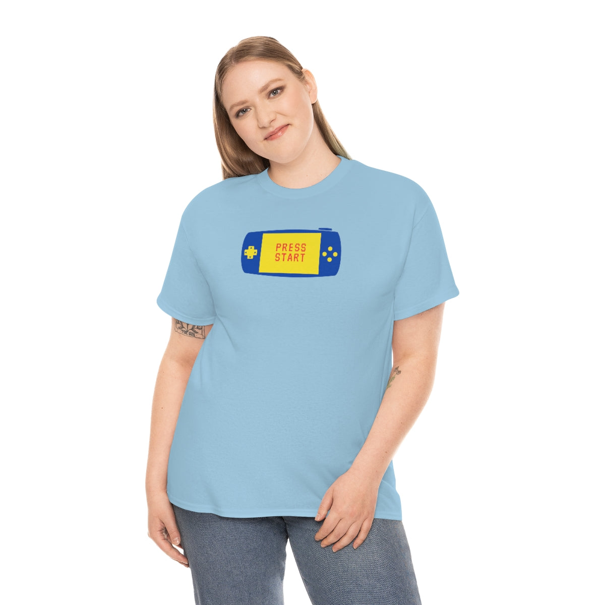 "Press Start" Unisex Heavy Cotton Tee