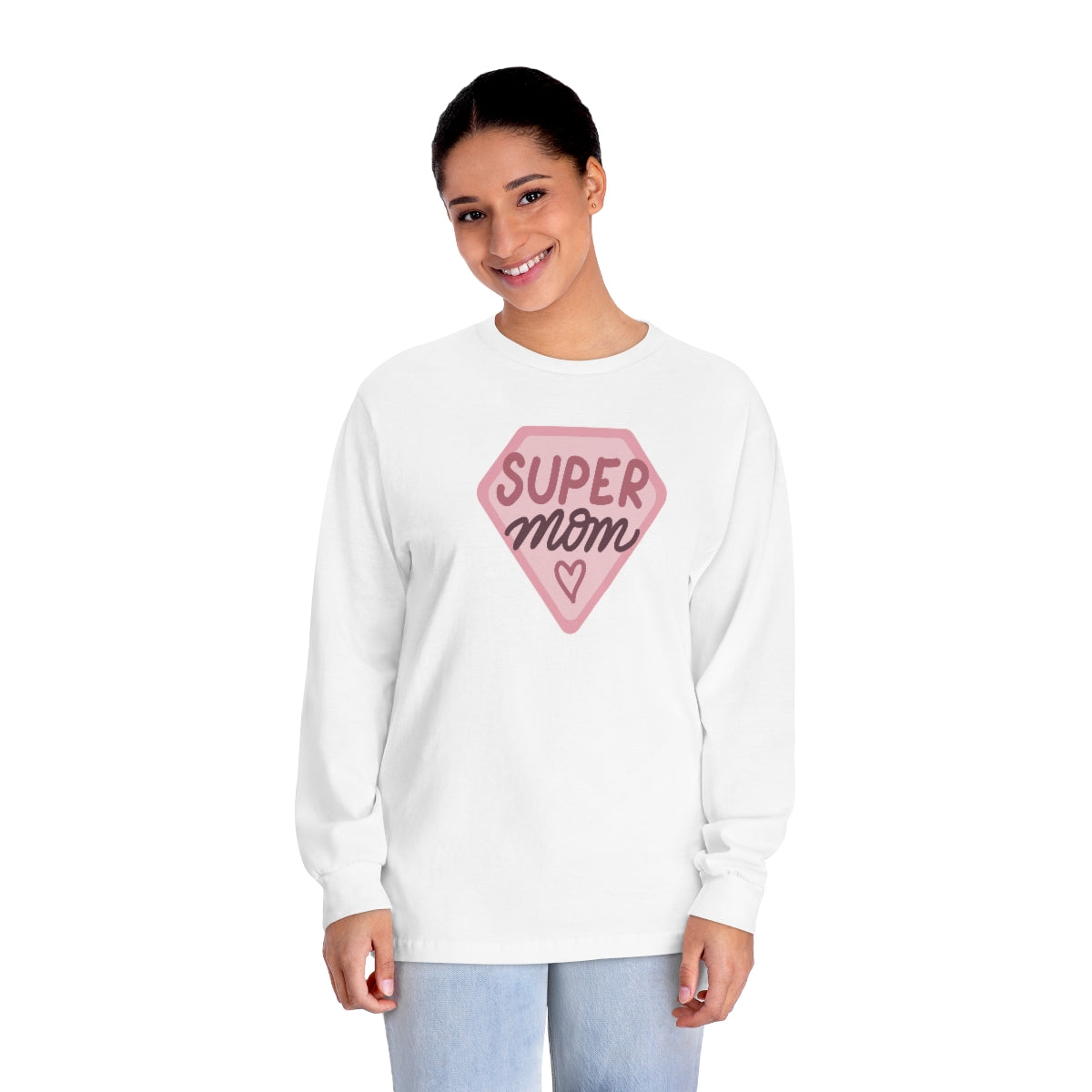 "Super Mom" Unisex Classic Long Sleeve T-Shirt