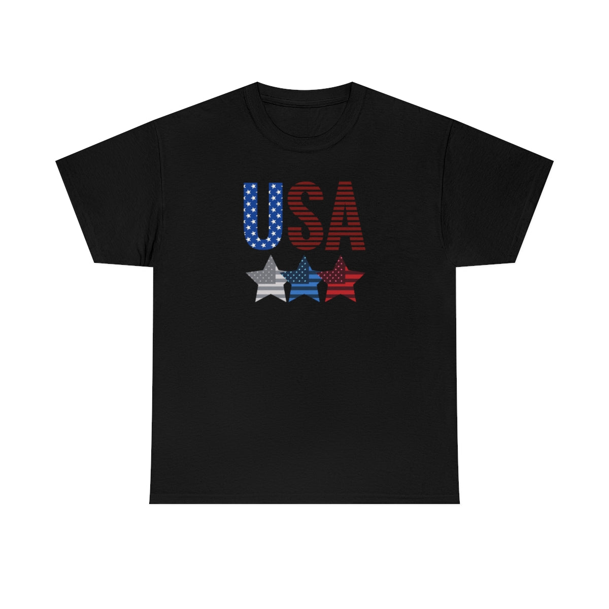 "USA Triple Stars" Unisex Heavy Cotton Tee
