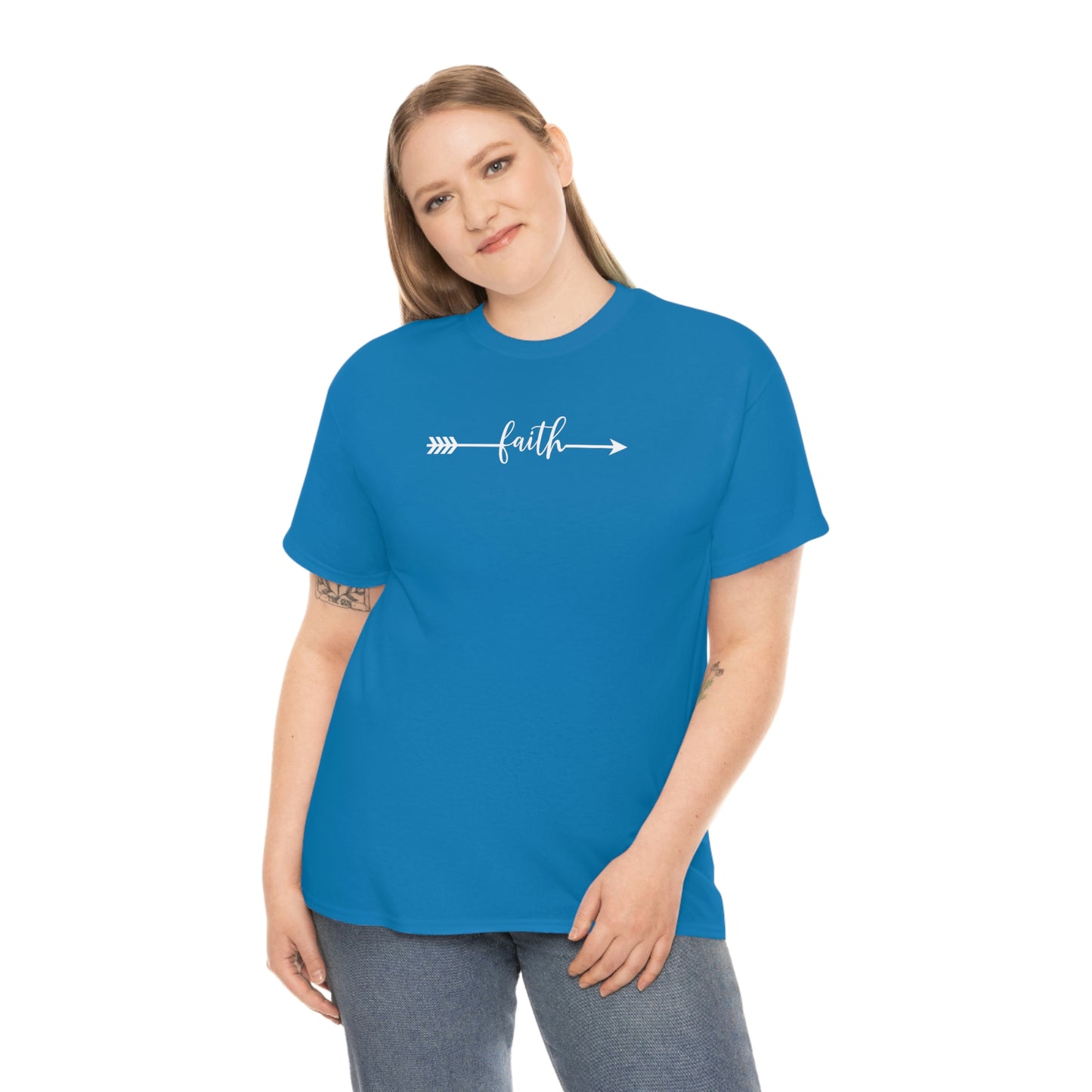 "Faith Arrow" Unisex Heavy Cotton Tee