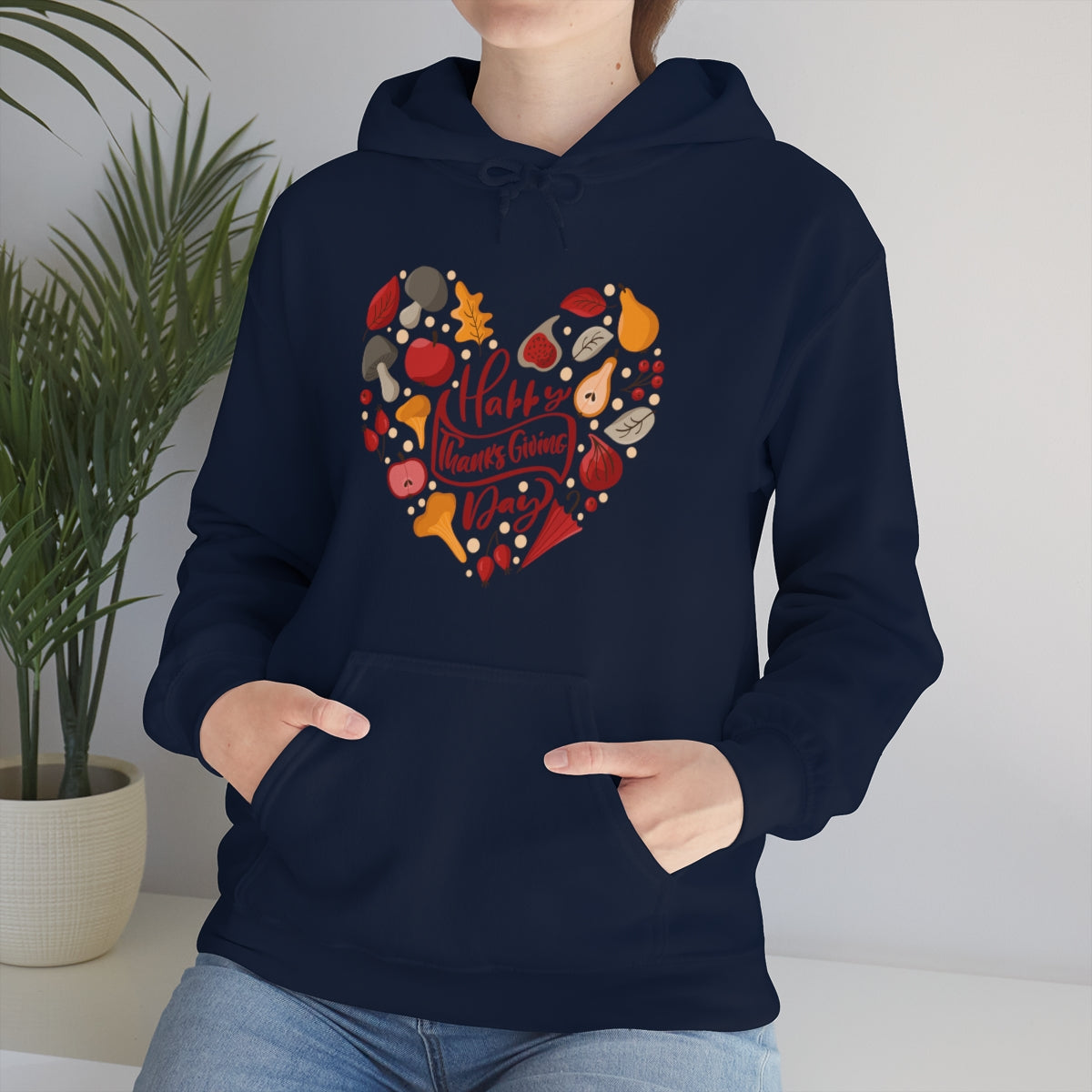 Happy Thanksgiving Day Unisex Heavy Blend™ Hooded Sweatshirt