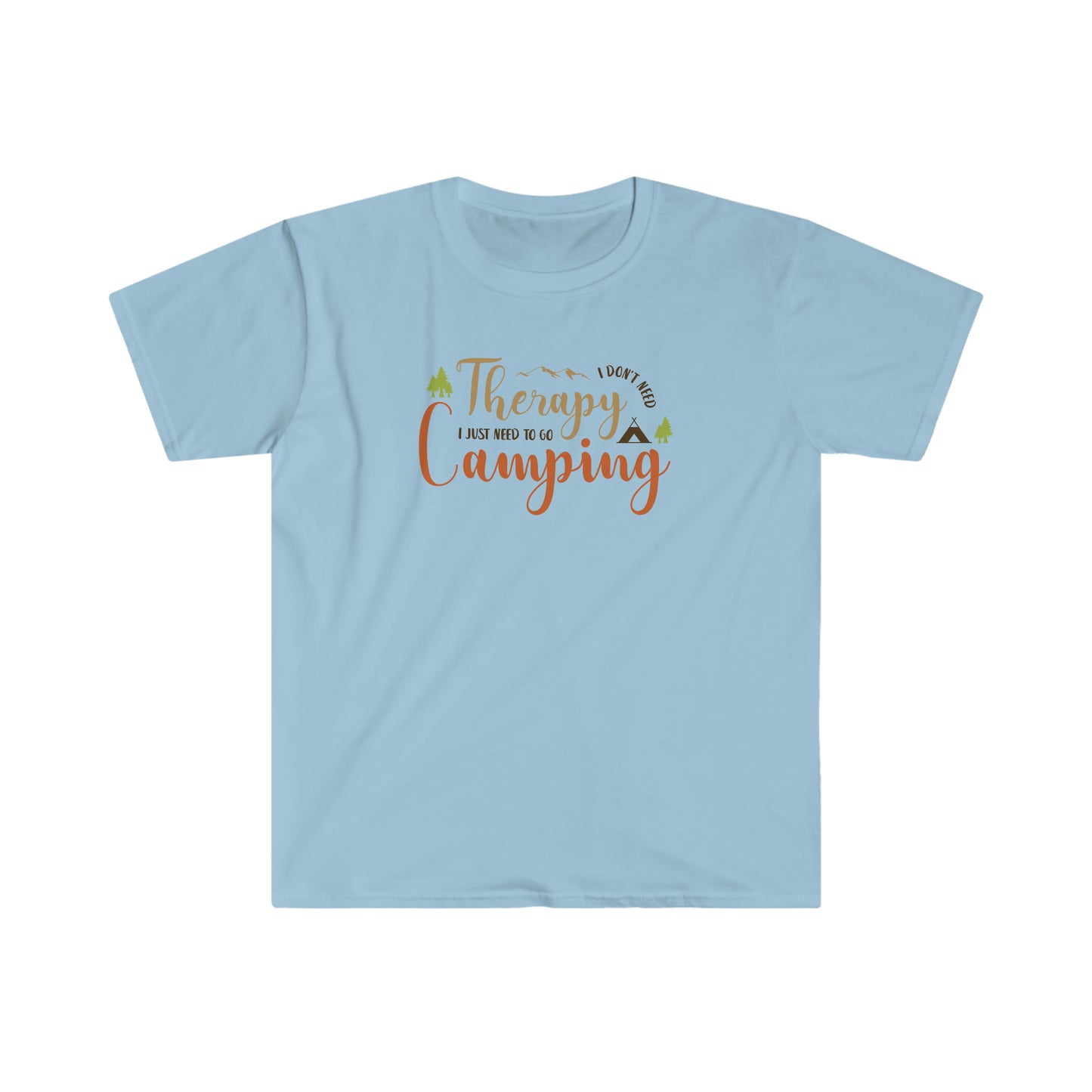 "Camping Is Therapy" Unisex Softstyle T-Shirt