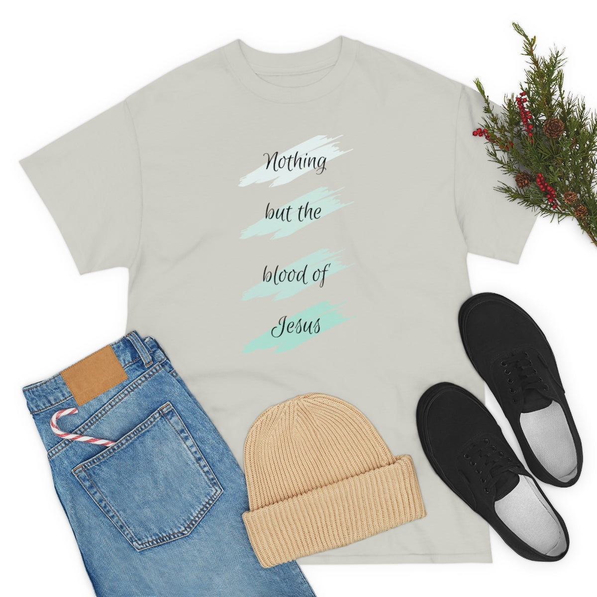 Nothing But the Blood Mint Unisex Heavy Cotton Tee
