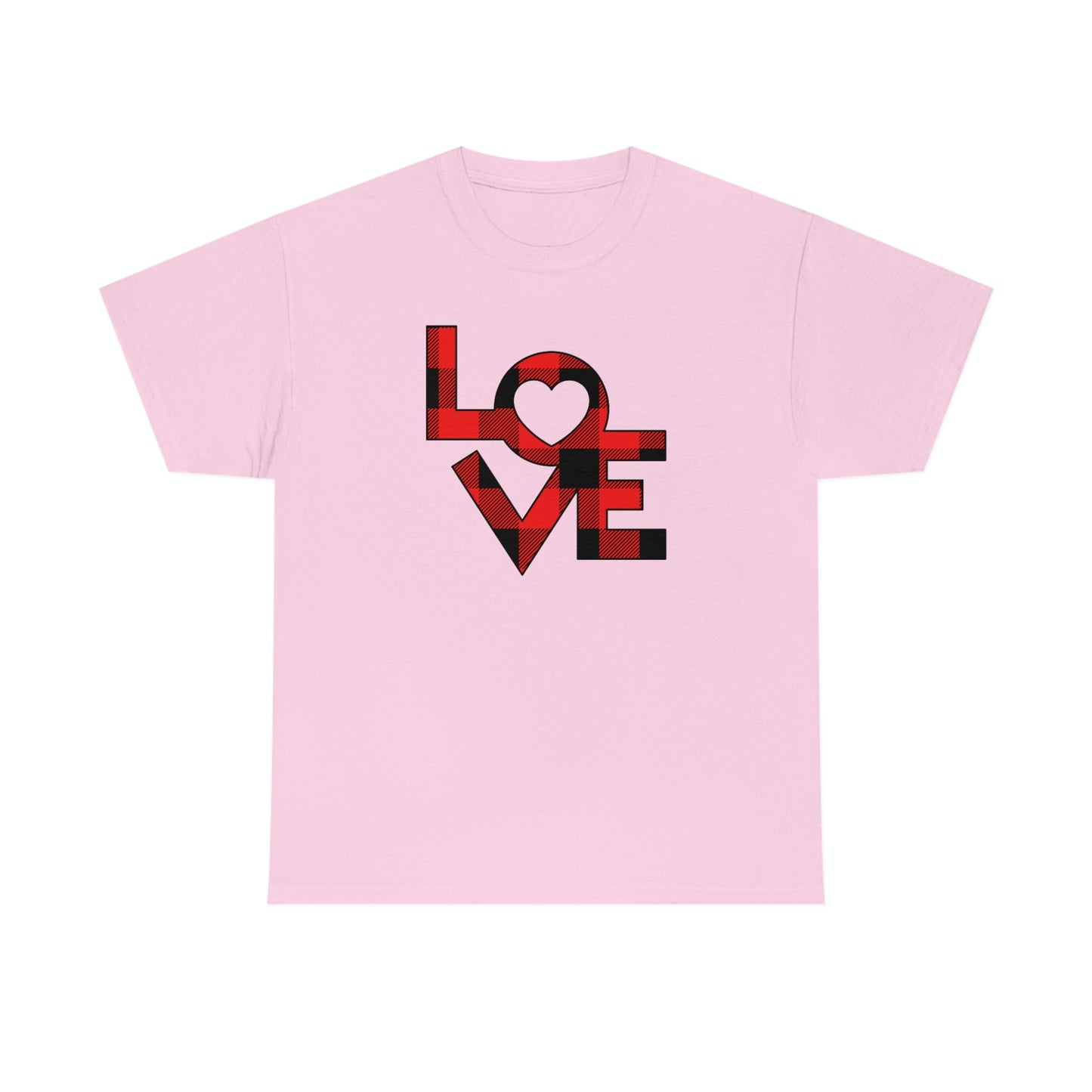 "Plaid LOVE" Unisex Heavy Cotton Tee