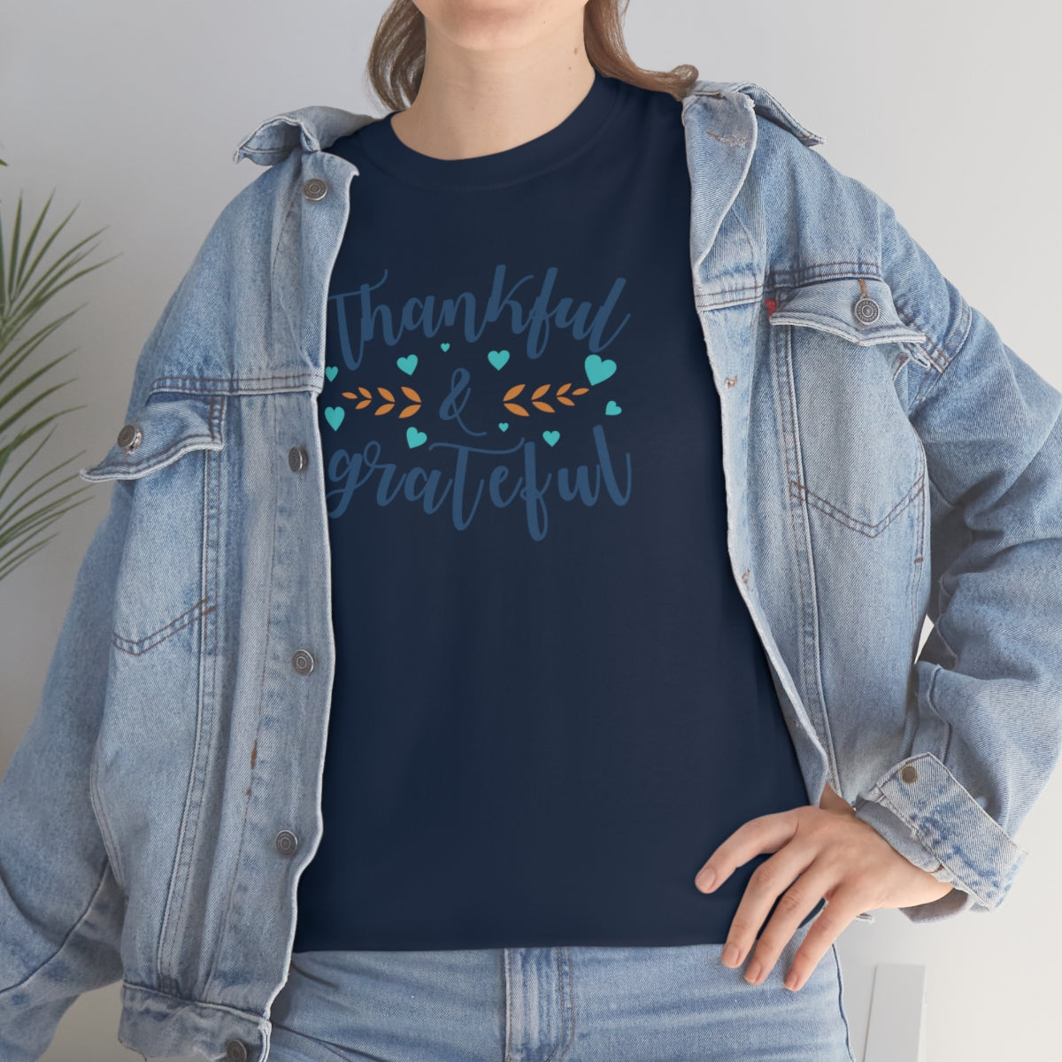 "Thankful & Grateful" Unisex Heavy Cotton Tee