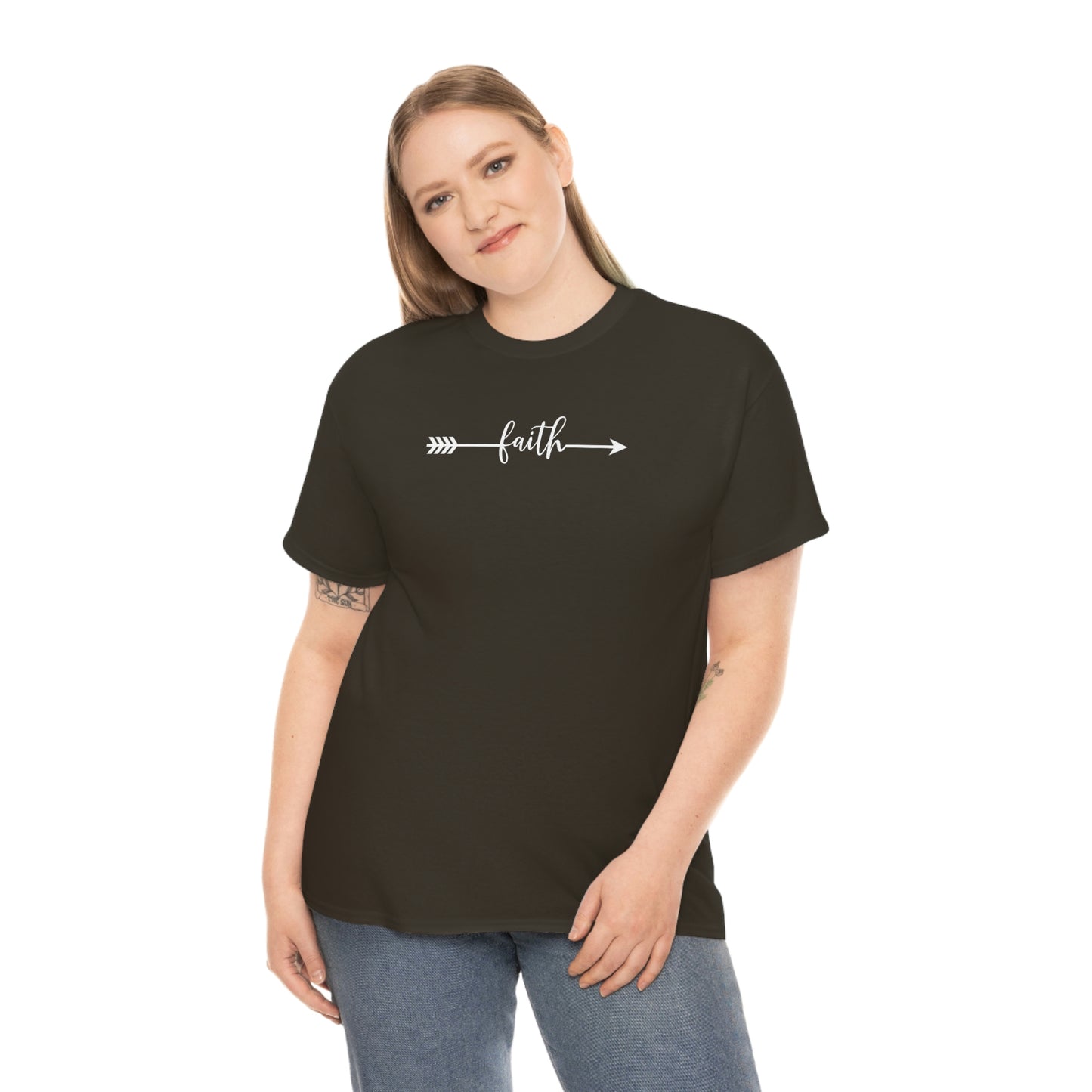 "Faith Arrow" Unisex Heavy Cotton Tee