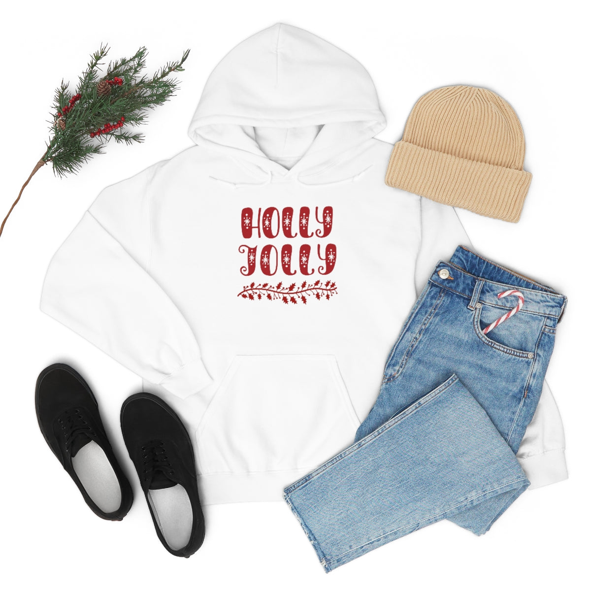 "Holly Jolly" Unisex Heavy Blend™ Hooded Sweatshirt