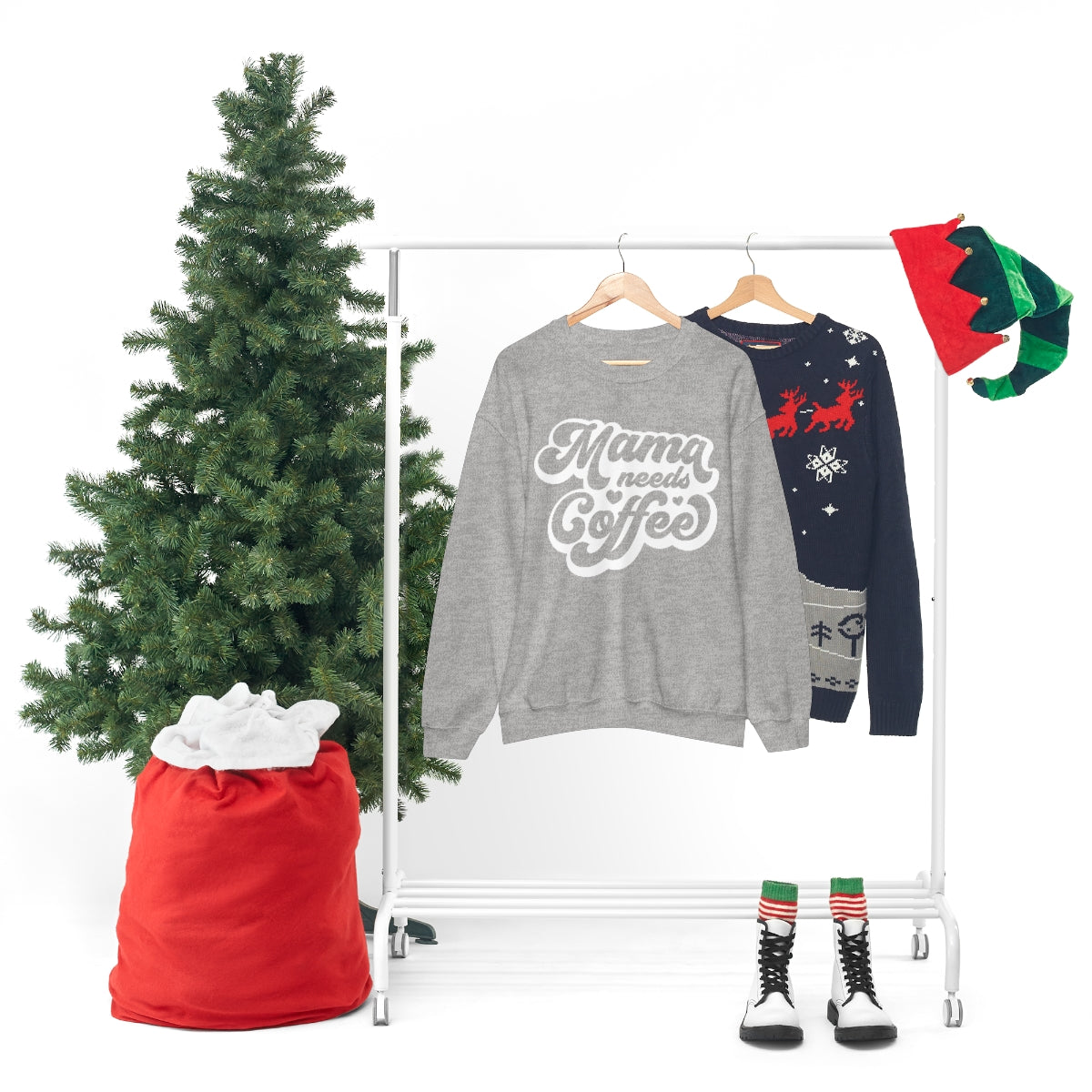 "Mama Needs Coffee" Unisex Heavy Blend™ Crewneck Sweatshirt