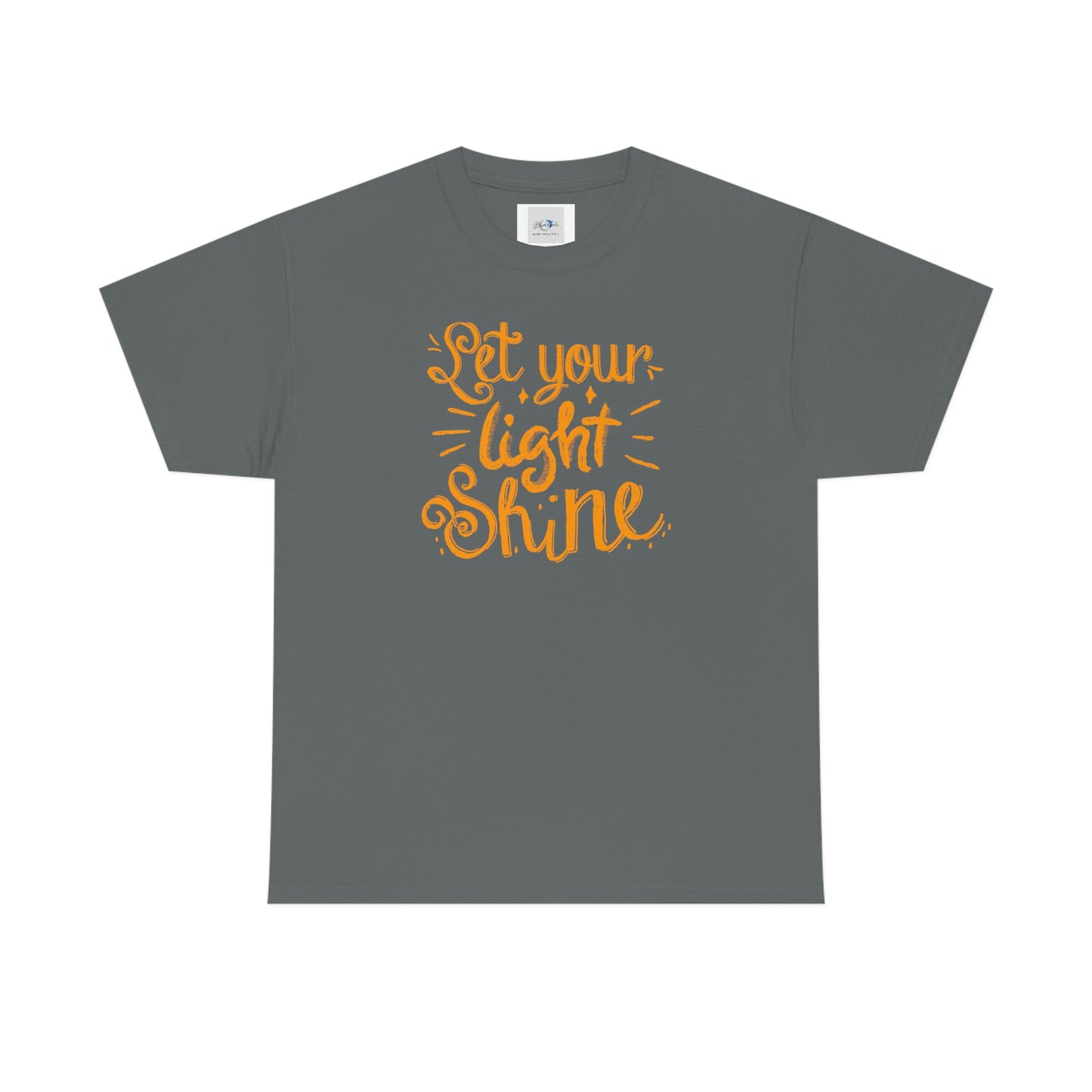 "Let You're Light Shine" (orange font) Unisex Heavy Cotton Tee