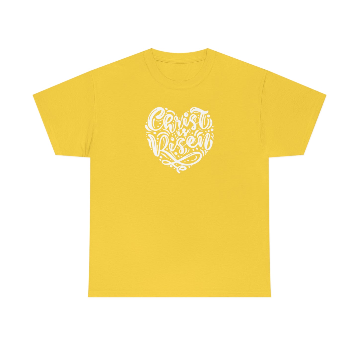 "Christ is Risen Heart" Unisex Heavy Cotton Tee