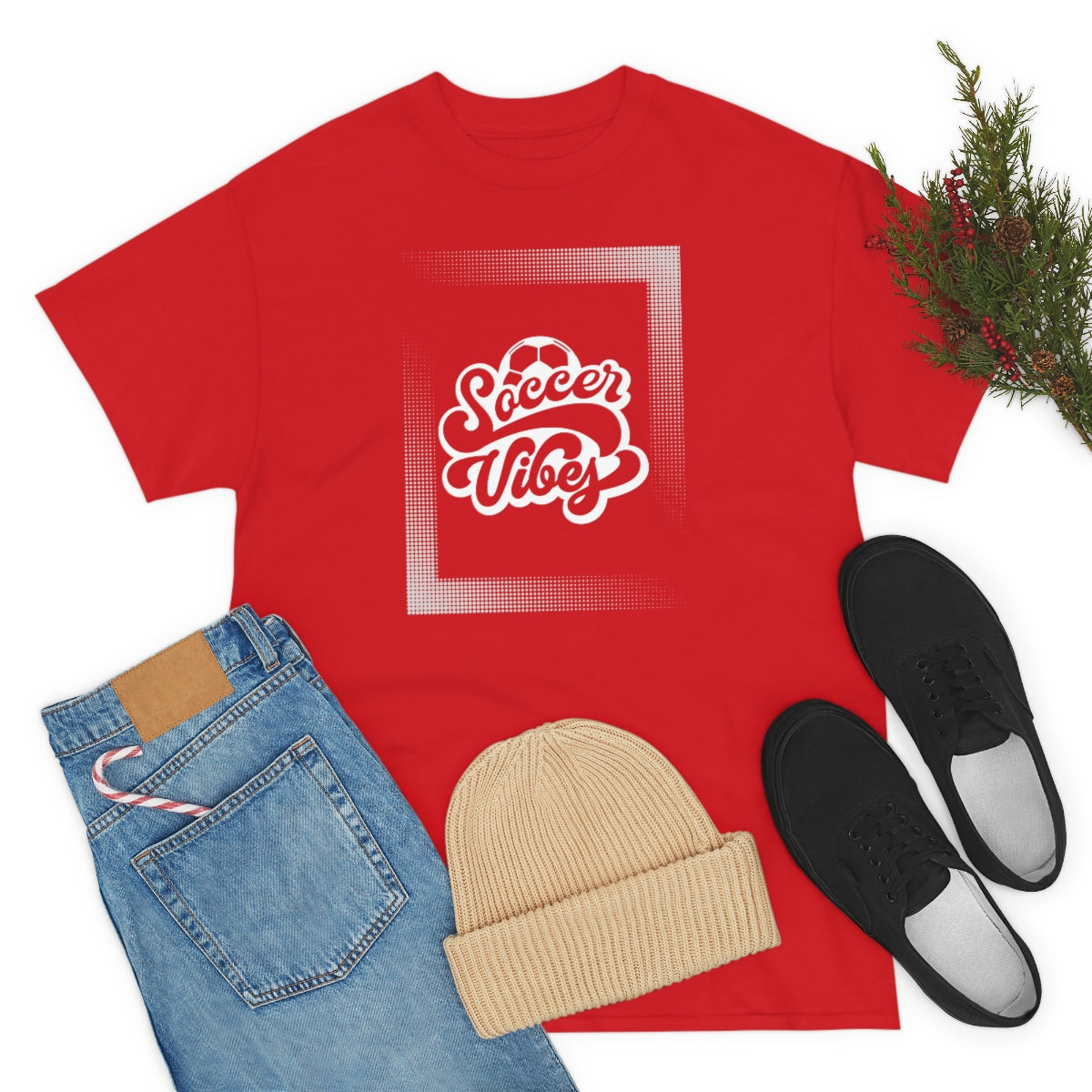 "Soccer Vibes" Unisex Heavy Cotton Tee
