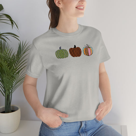 "Triple Pumpkins" Unisex Jersey Short Sleeve Tee