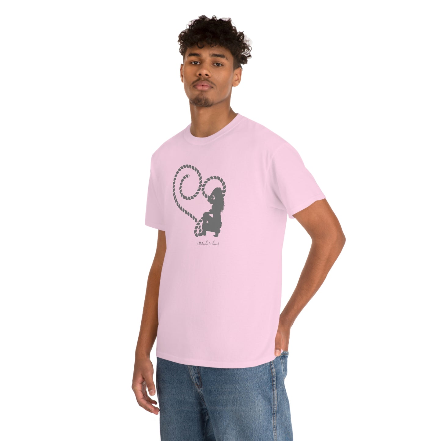 "Attitude & Heart" Unisex Heavy Cotton Tee