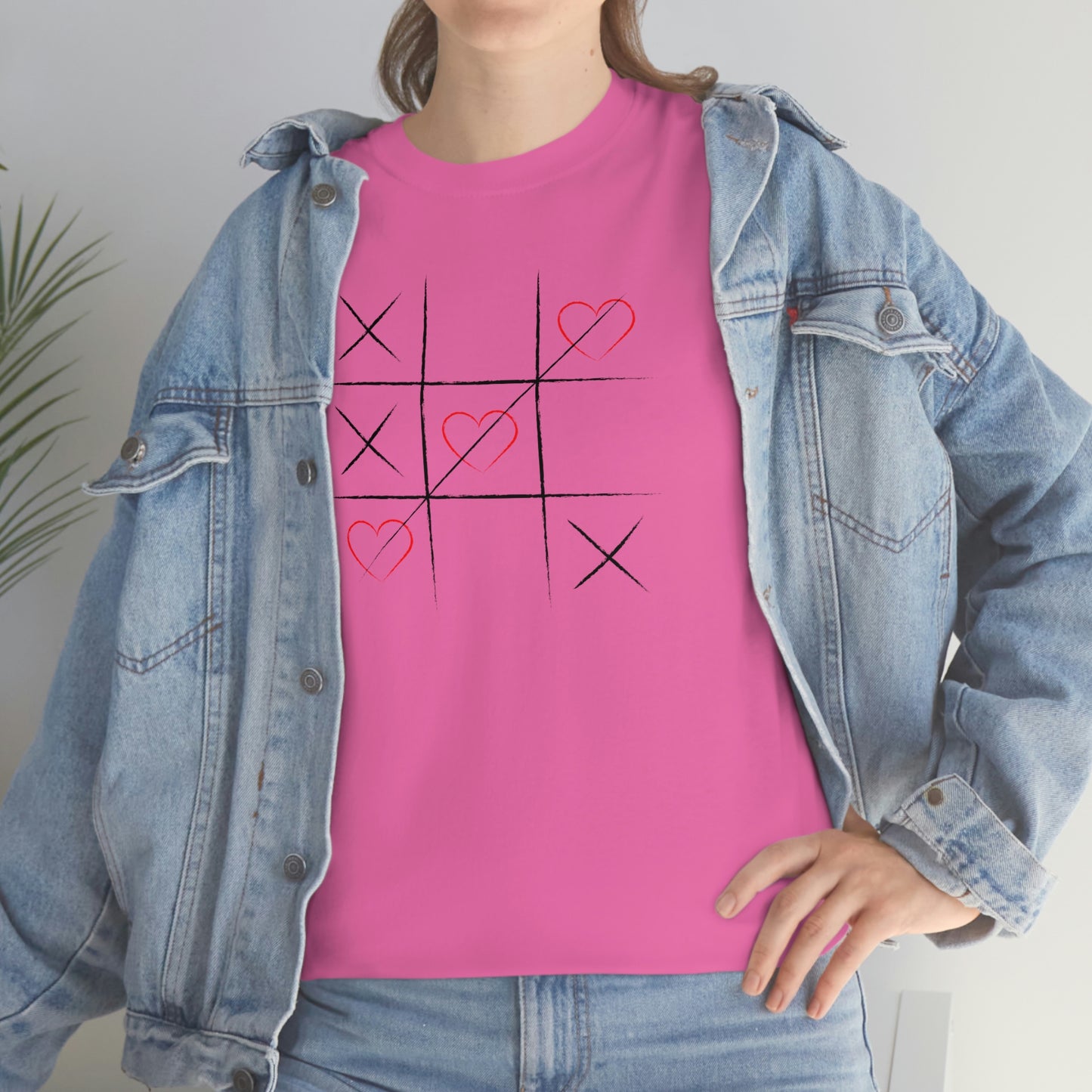 "XOXO Tic-Tac-Toe" Unisex Heavy Cotton Tee