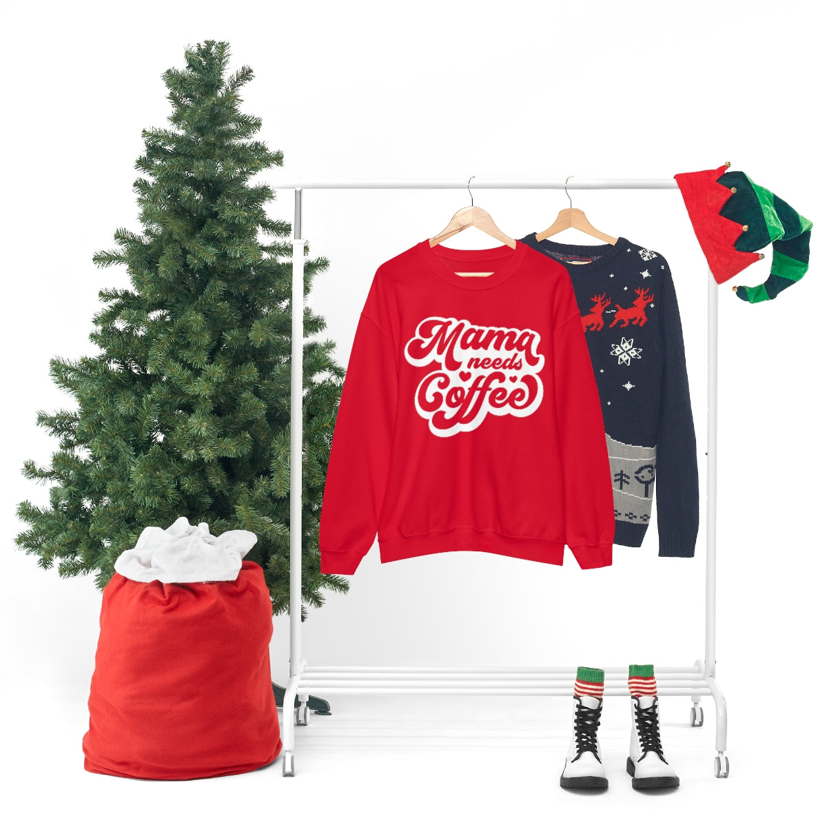 "Mama Needs Coffee" Unisex Heavy Blend™ Crewneck Sweatshirt