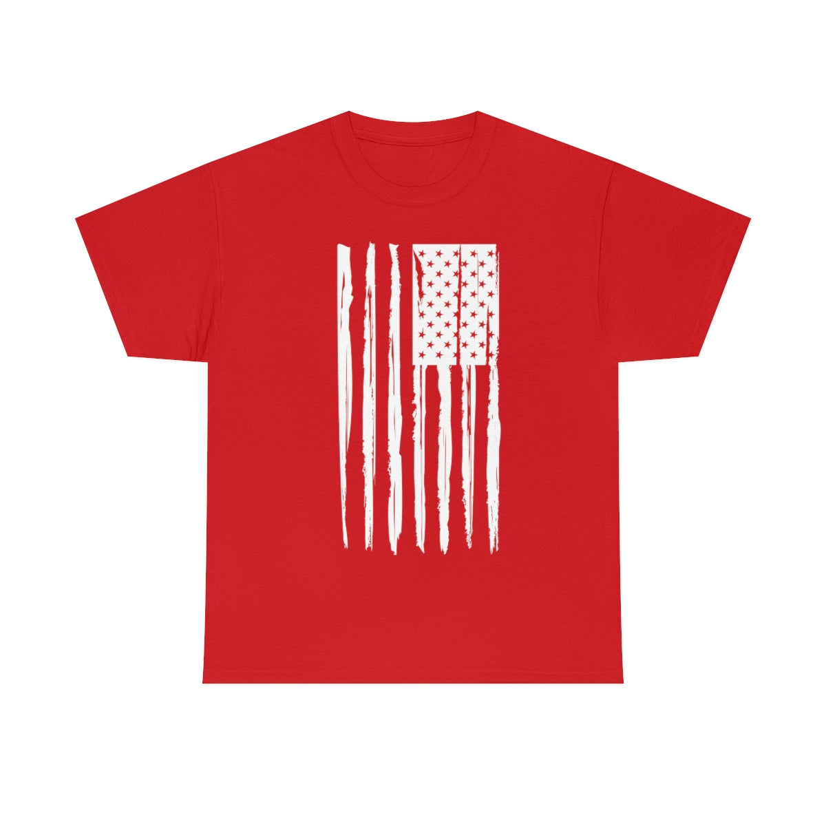 "White Vertical Flag" Unisex Heavy Cotton Tee