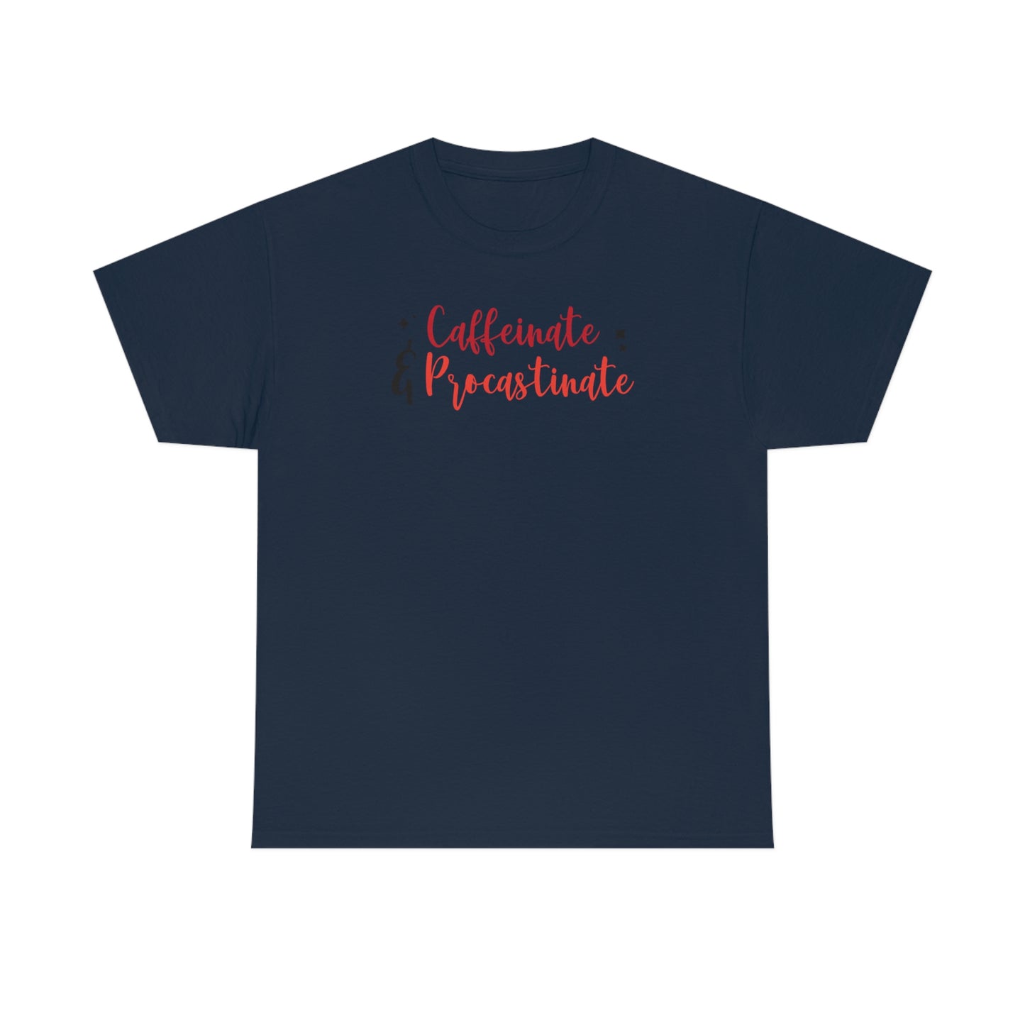 "Caffeinate & Procrastinate" Unisex Heavy Cotton Tee