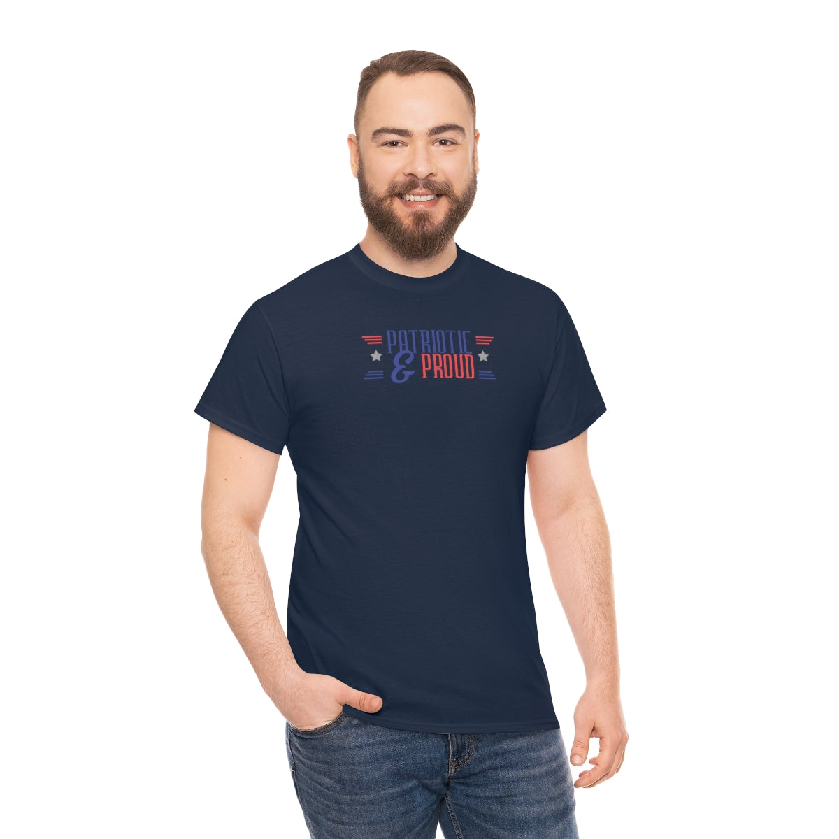 "Patriotic & Proud" Unisex Heavy Cotton Tee