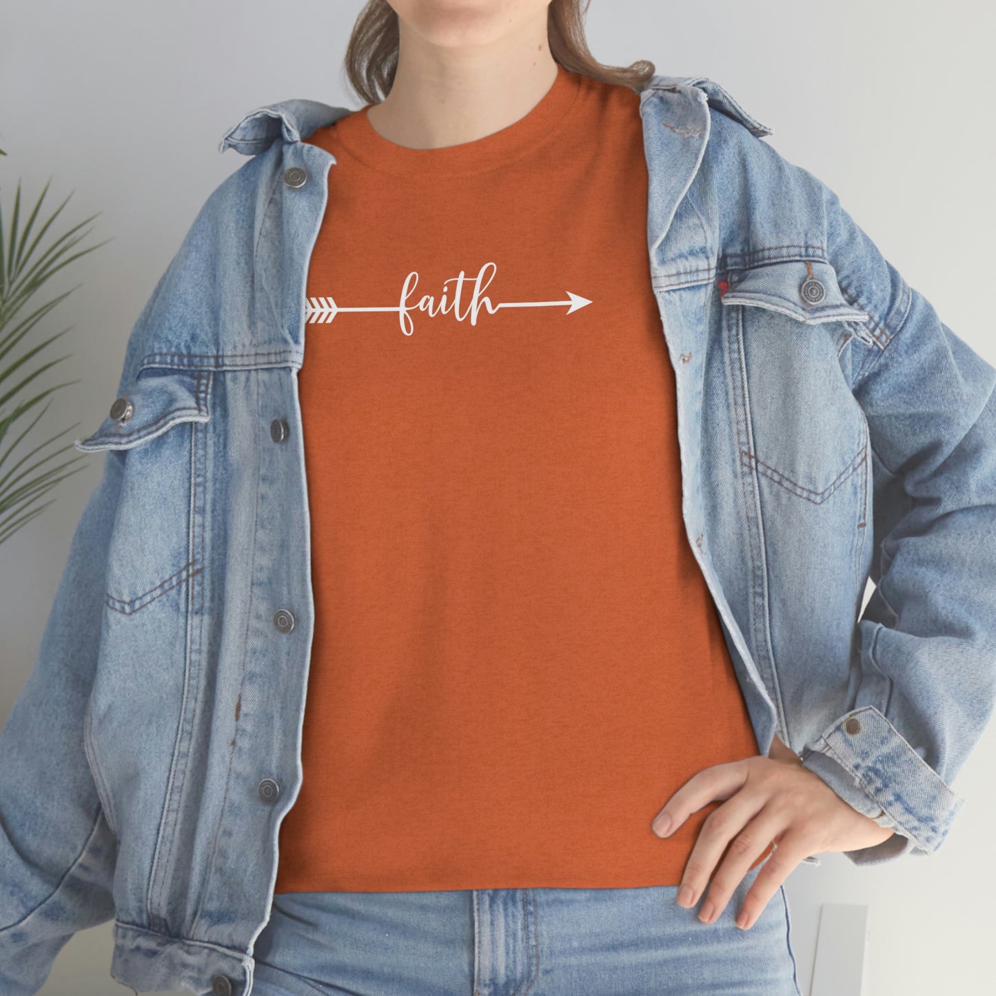"Faith Arrow" Unisex Heavy Cotton Tee