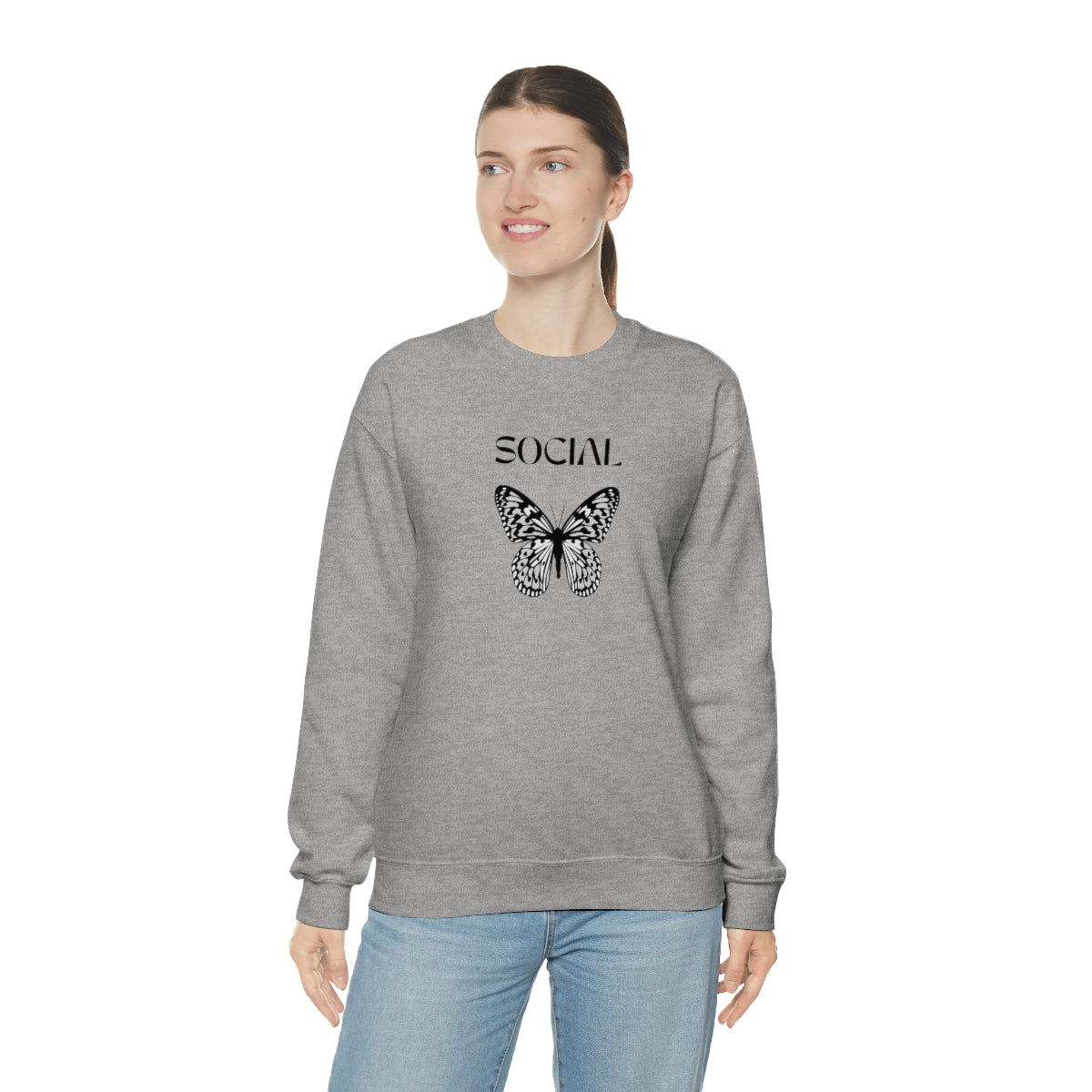 "Social Butterfly" Unisex Heavy Blend™ Crewneck Sweatshirt