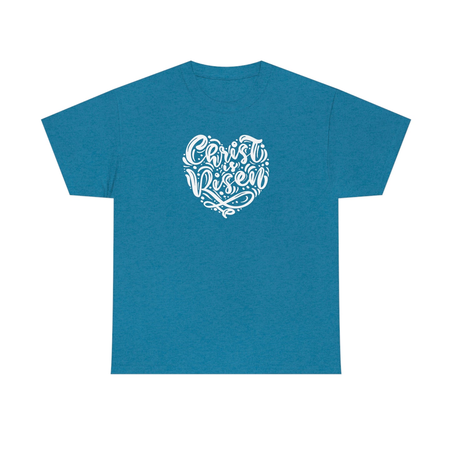 "Christ is Risen Heart" Unisex Heavy Cotton Tee