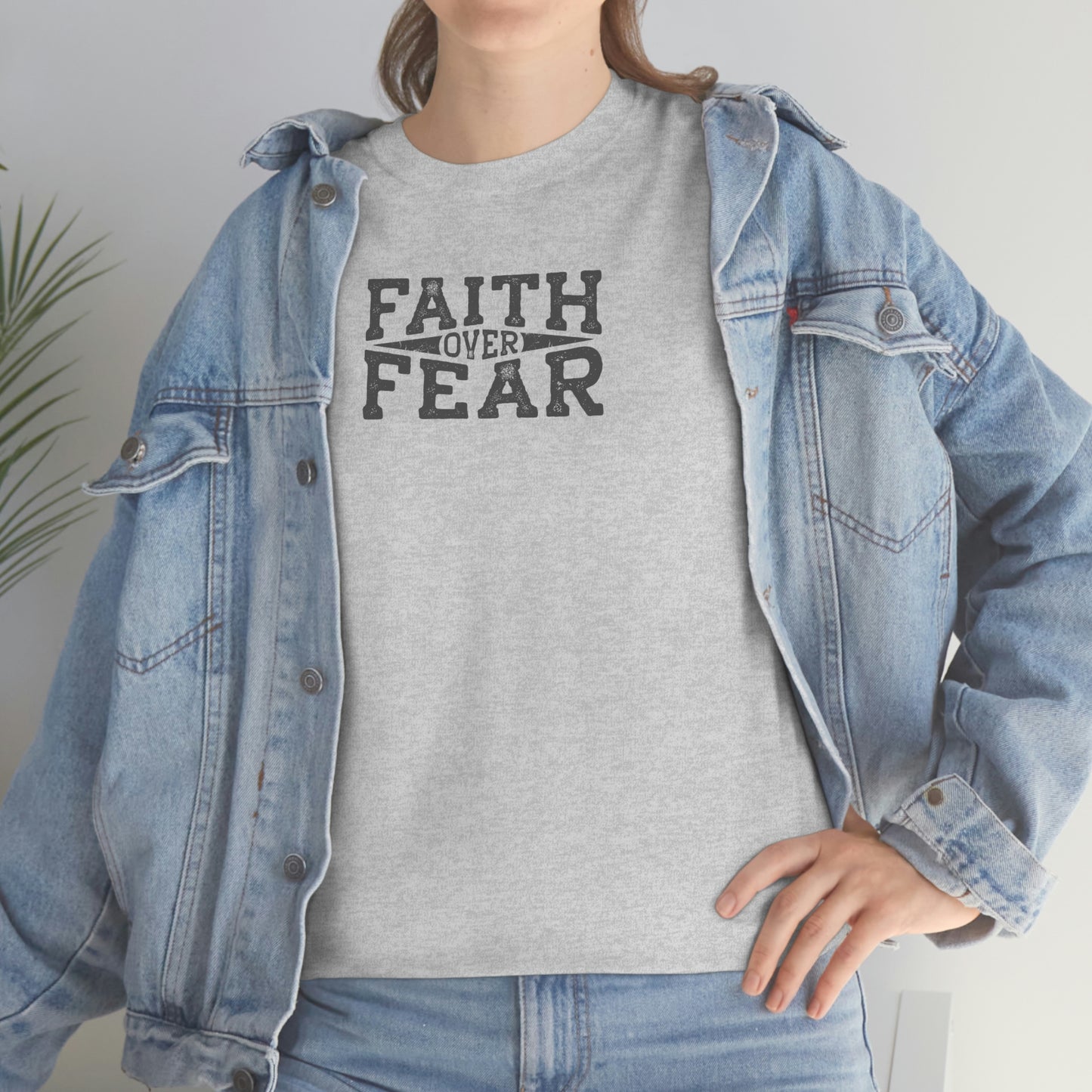 "Faith Over Fear" Unisex Heavy Cotton Tee