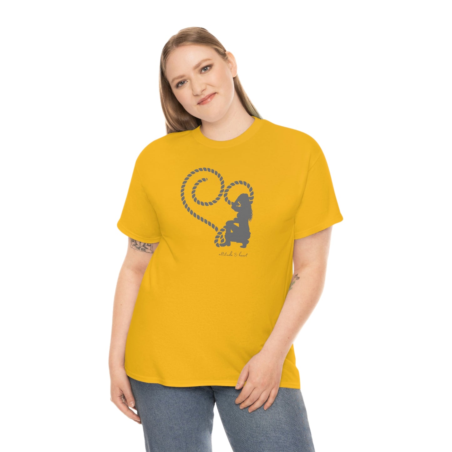 "Attitude & Heart" Unisex Heavy Cotton Tee