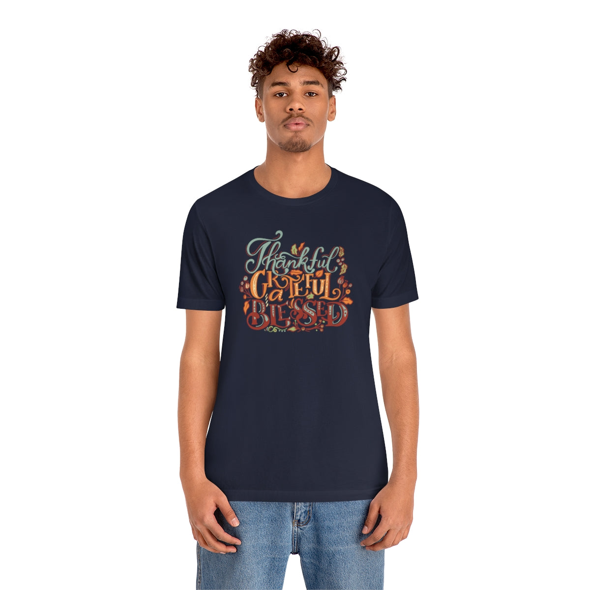 Thankful Grateful Blessed Unisex Jersey Short Sleeve Tee