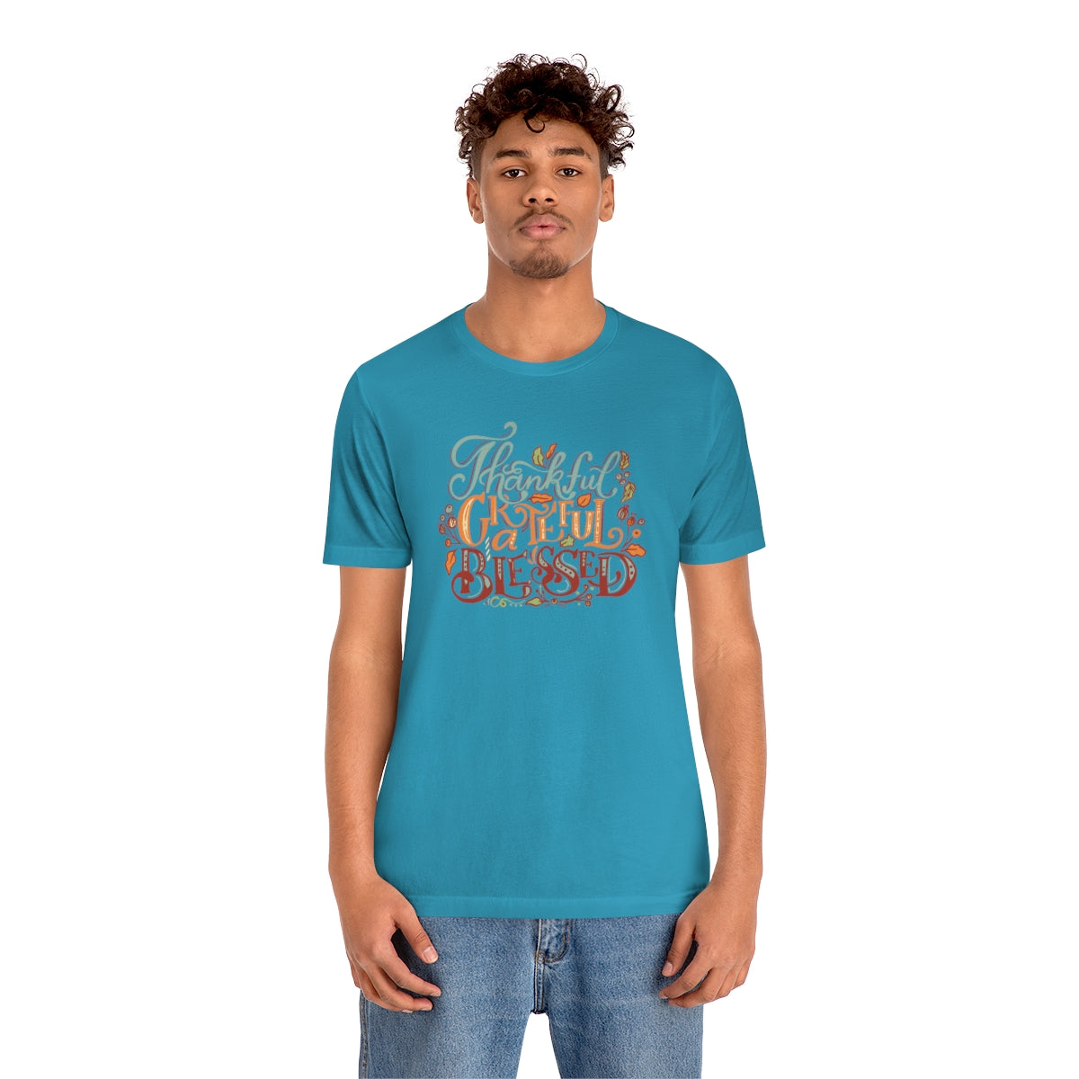 Thankful Grateful Blessed Unisex Jersey Short Sleeve Tee