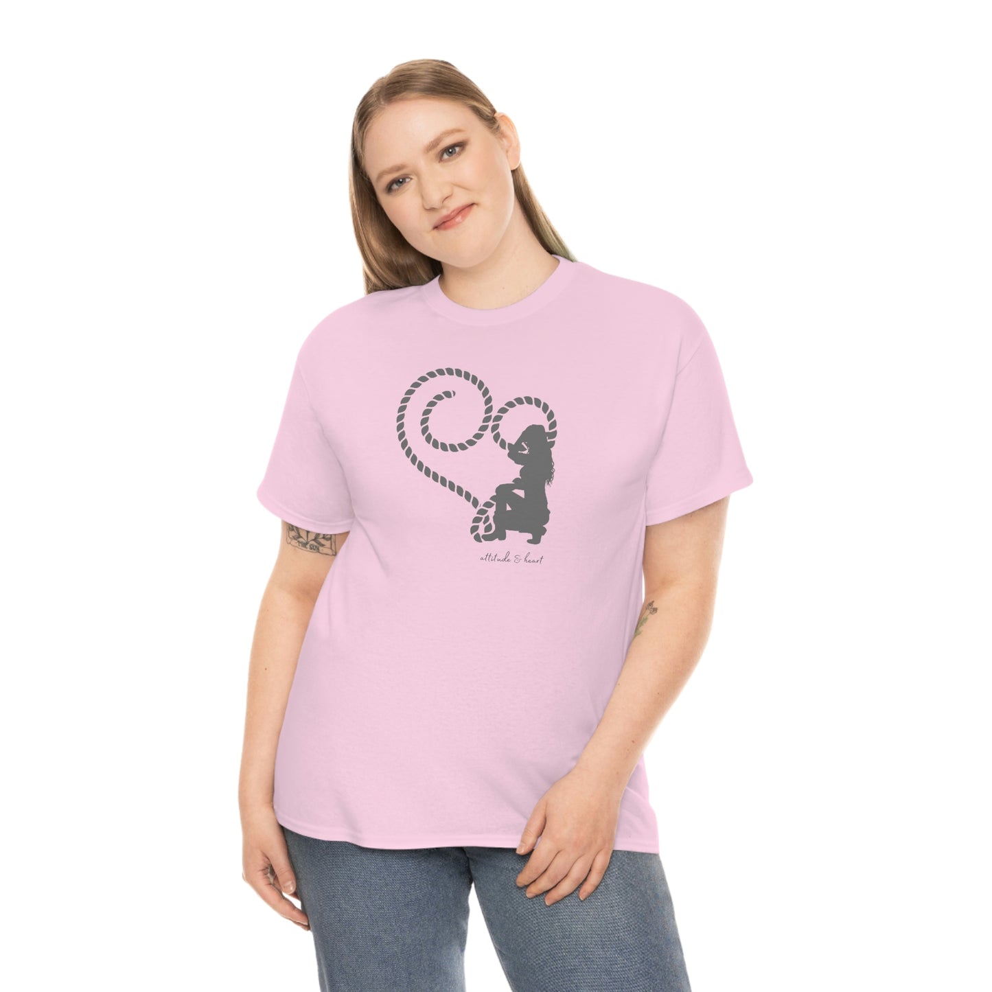 "Attitude & Heart" Unisex Heavy Cotton Tee