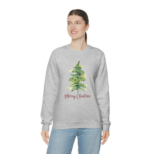 "Merry Christmas Tree" Unisex Heavy Blend™ Crewneck Sweatshirt