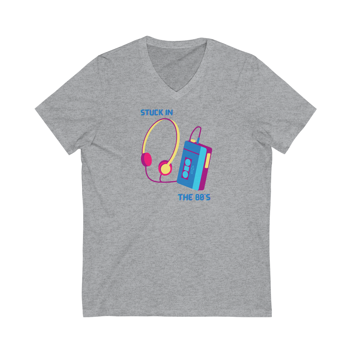 Stuck in the 80's Unisex Jersey Short Sleeve V-Neck Tee