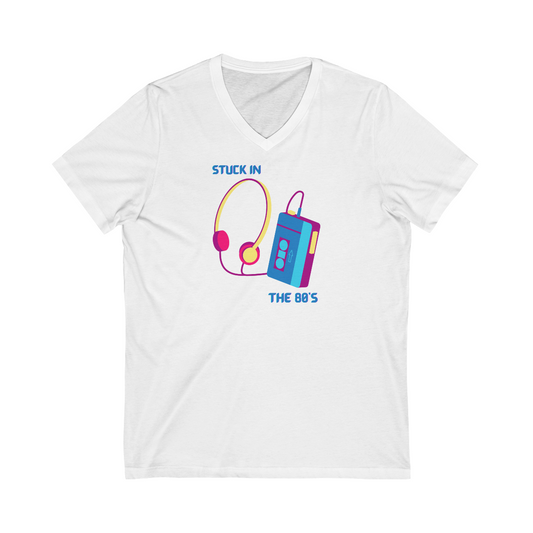 Stuck in the 80's Unisex Jersey Short Sleeve V-Neck Tee