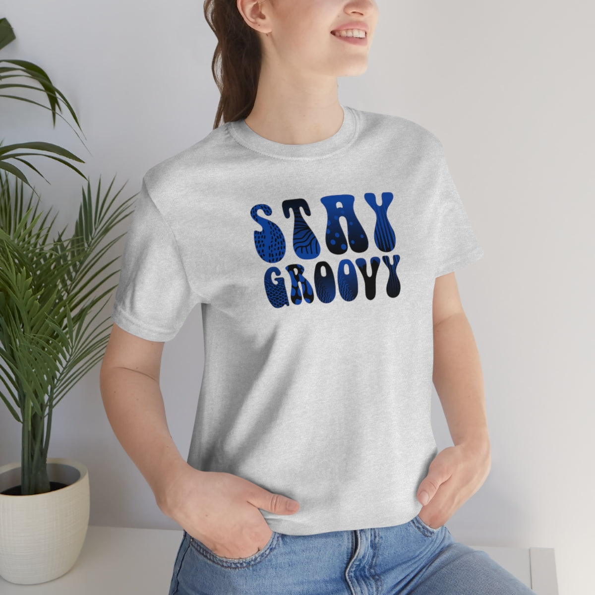 "Stay Groovy" Unisex Jersey Short Sleeve Tee