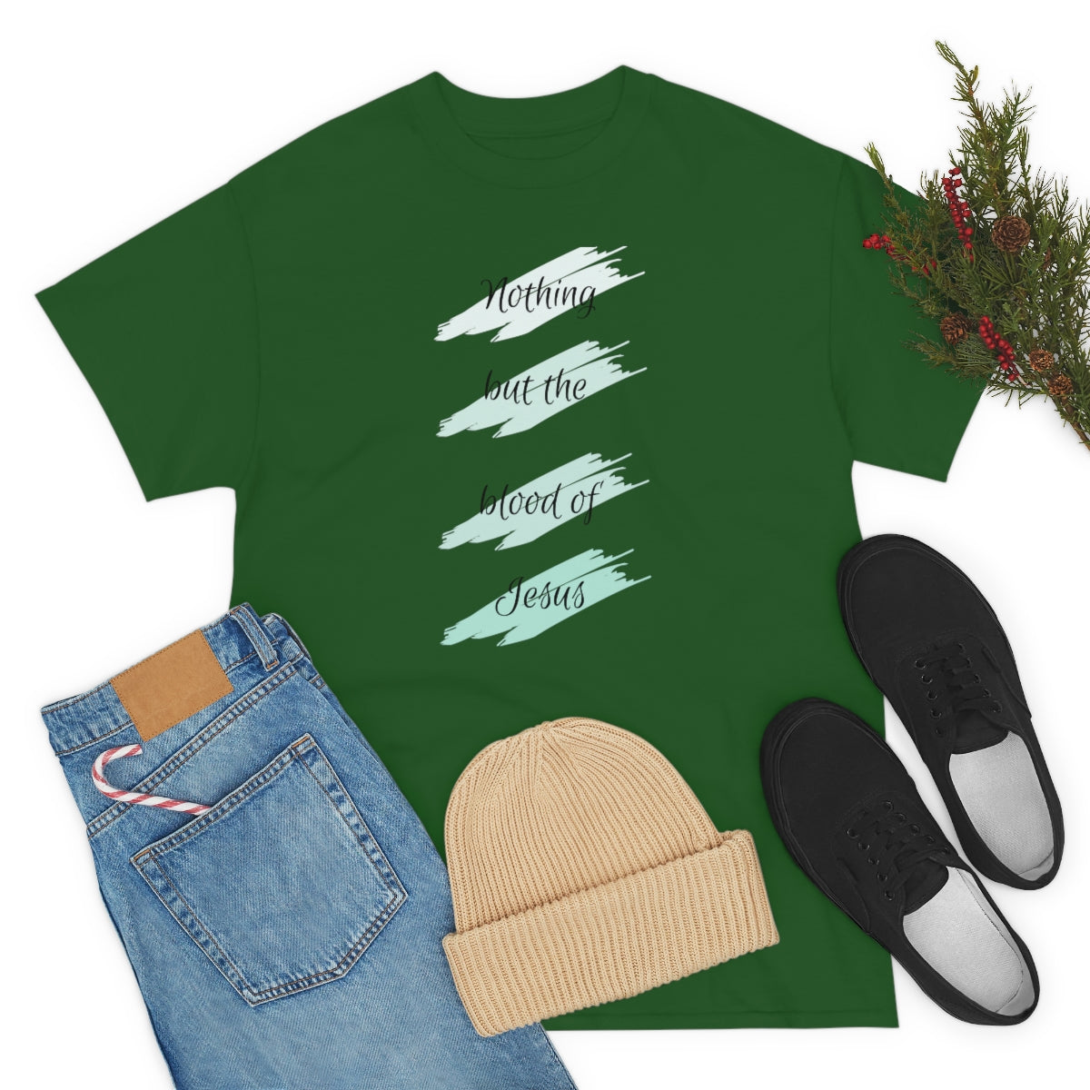 Nothing But the Blood Mint Unisex Heavy Cotton Tee