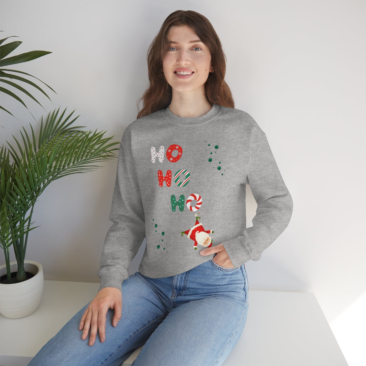 "Ho Ho Ho" Unisex Heavy Blend™ Crewneck Sweatshirt
