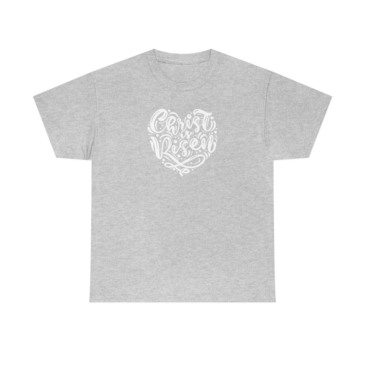 "Christ is Risen Heart" Unisex Heavy Cotton Tee
