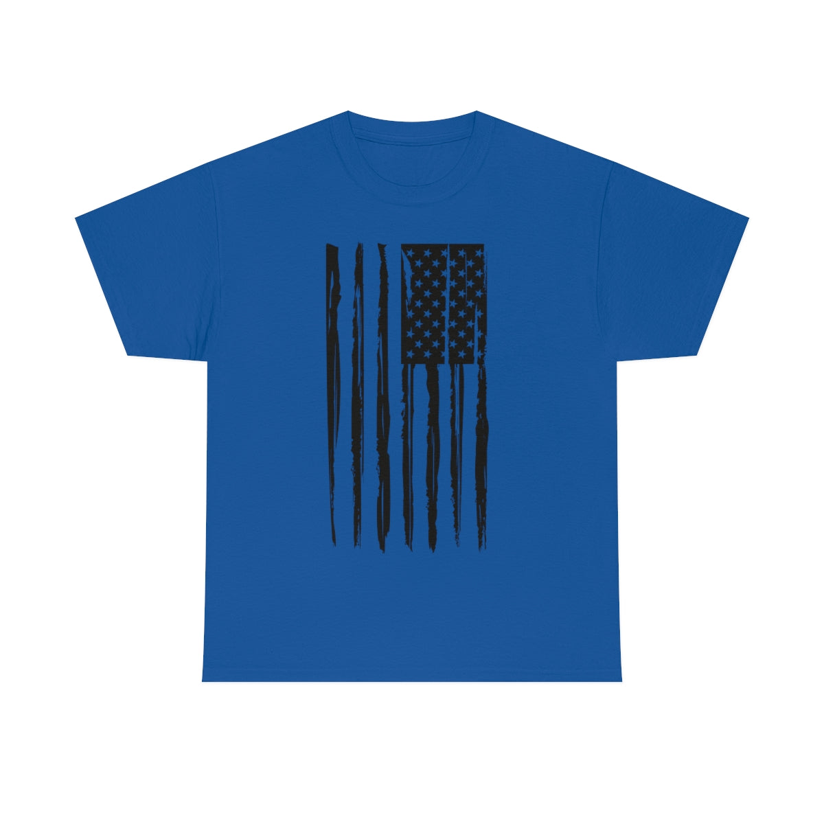"Black Vertical Flag" Unisex Heavy Cotton Tee