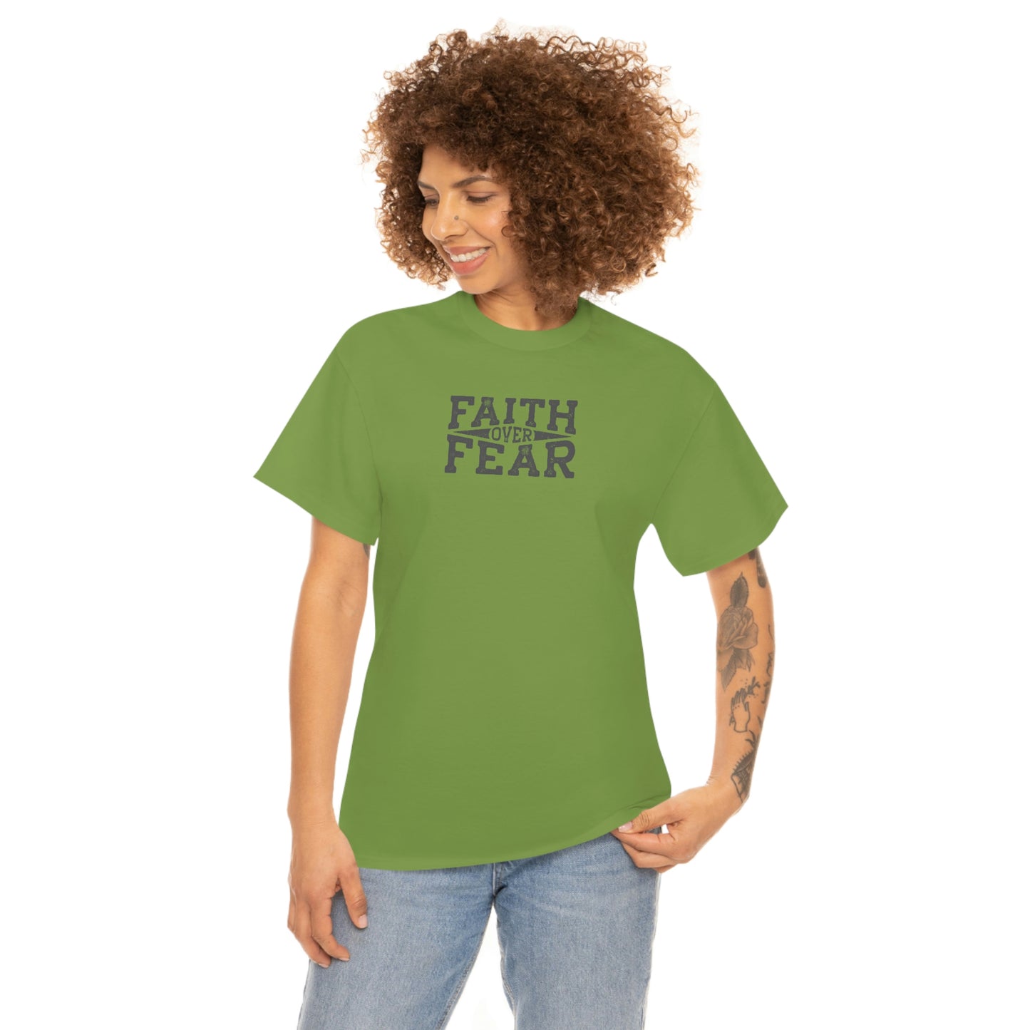 "Faith Over Fear" Unisex Heavy Cotton Tee
