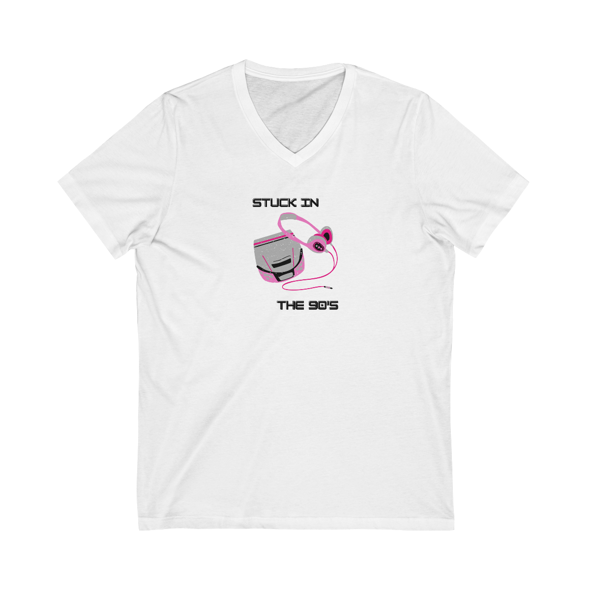"Stuck In The 90's" Unisex Jersey Short Sleeve V-Neck Tee