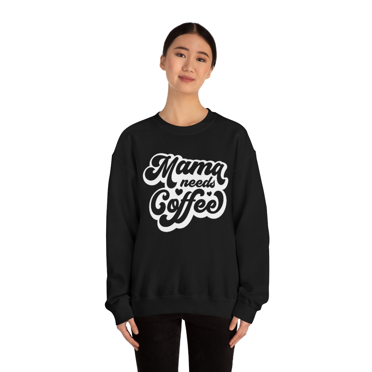 "Mama Needs Coffee" Unisex Heavy Blend™ Crewneck Sweatshirt