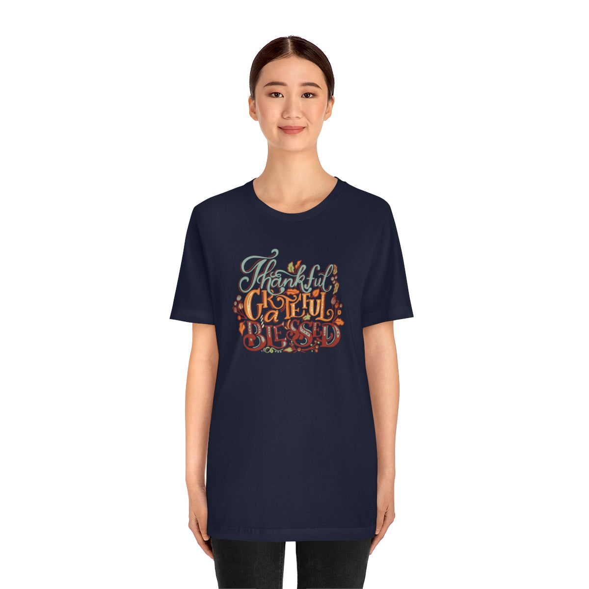 Thankful Grateful Blessed Unisex Jersey Short Sleeve Tee