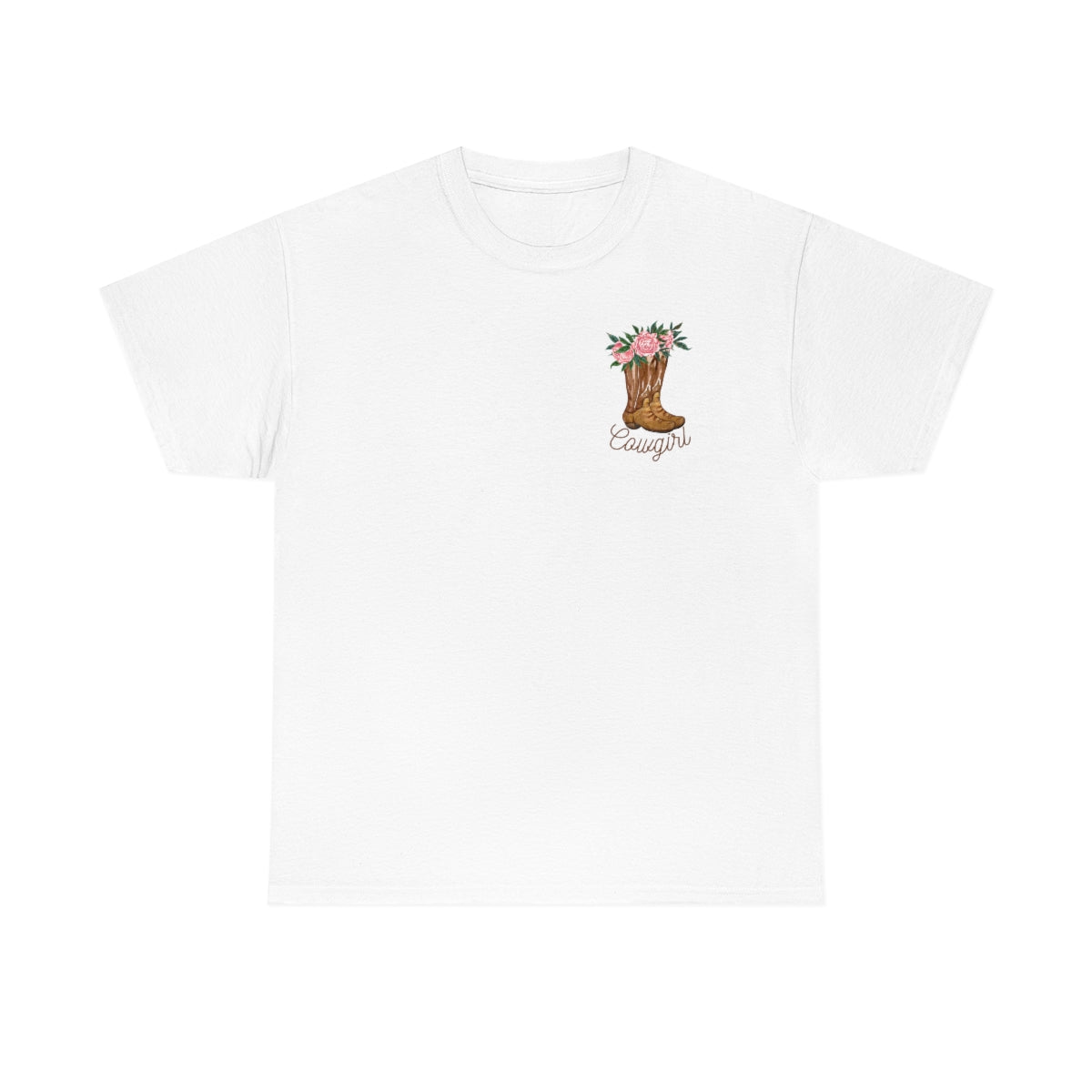 "Cowgirl/Herd That" Unisex Heavy Cotton Tee Front/Back Designs